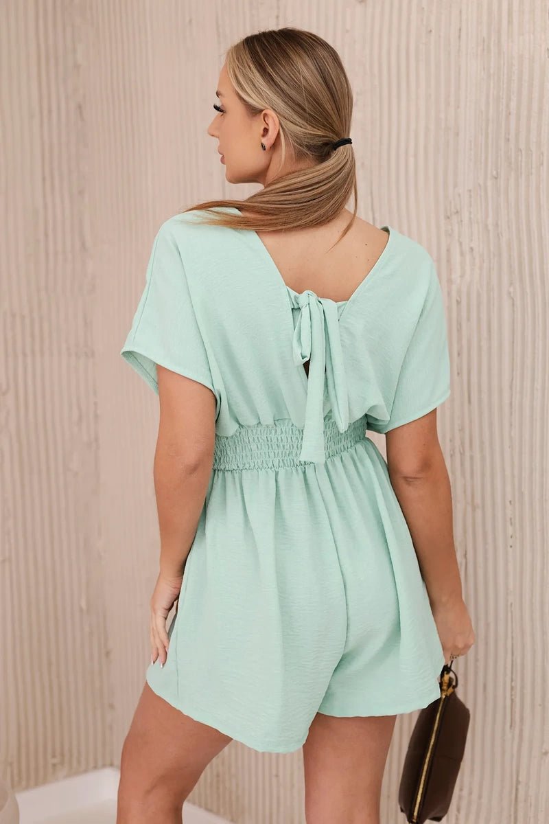 Ruffled jumpsuit ART3253 / – Mint || Dark цвет / color | Lexline Fashion