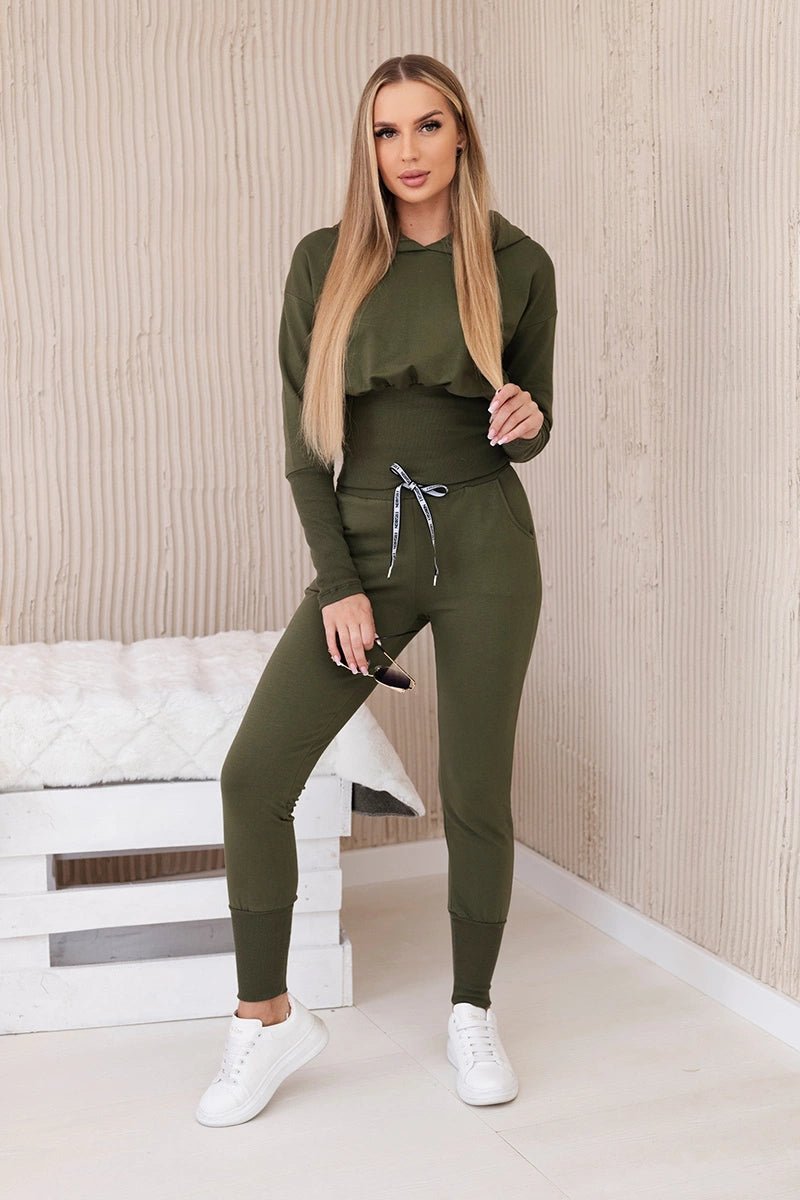 Set blouse + pants 9323 / – Khaki цвет / color | Lexline Fashion