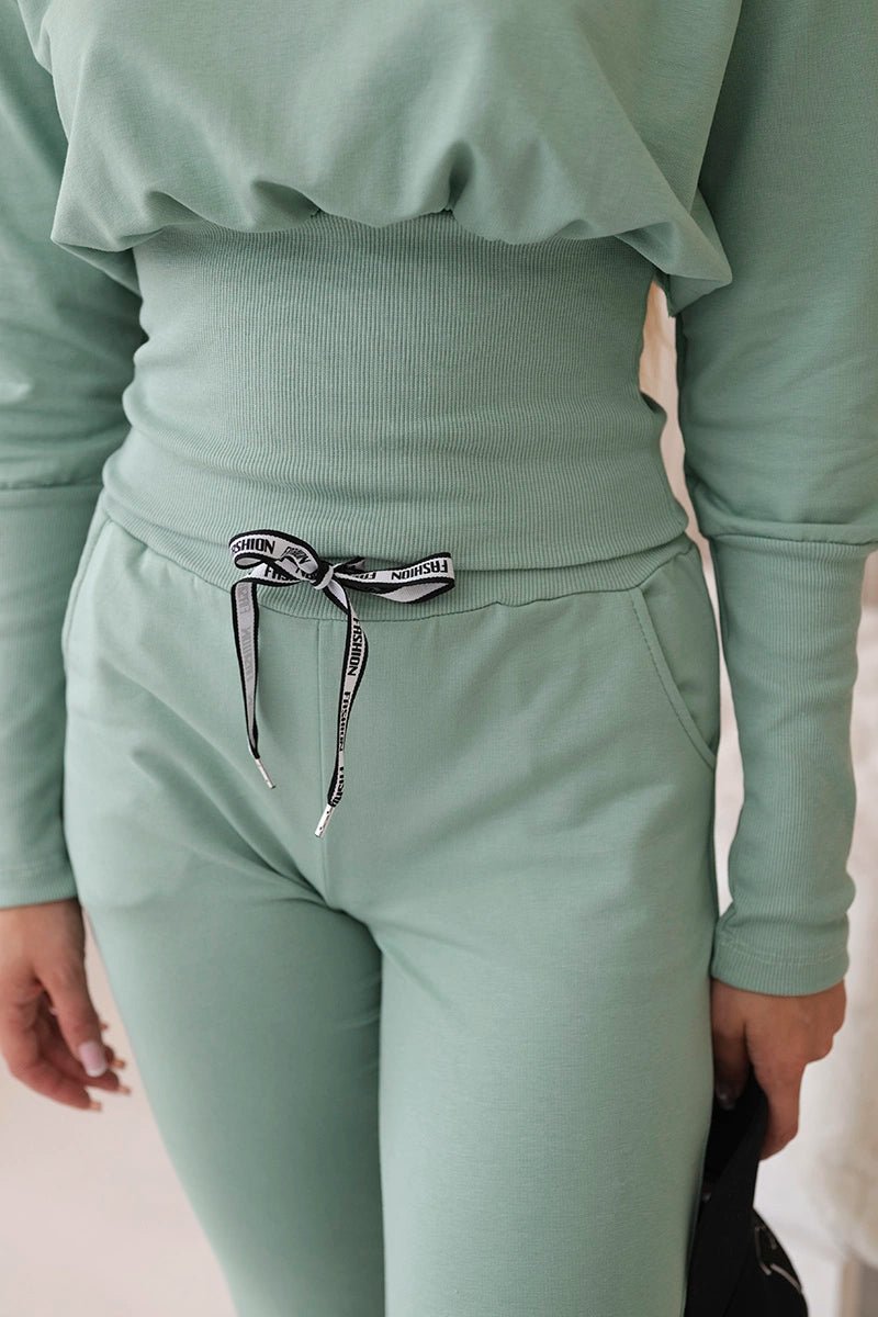 Set blouse + pants 9323 / – Mint || Dark цвет / color | Lexline Fashion
