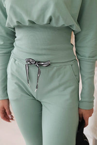 Set blouse + pants 9323 / – Mint || Dark цвет / color | Lexline Fashion