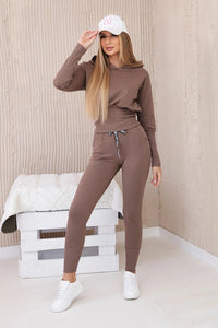 Set blouse + pants 9323 / – Mocca цвет / color | Lexline Fashion