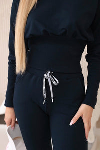 Set blouse + pants 9323 / – Navy blue цвет / color | Lexline Fashion