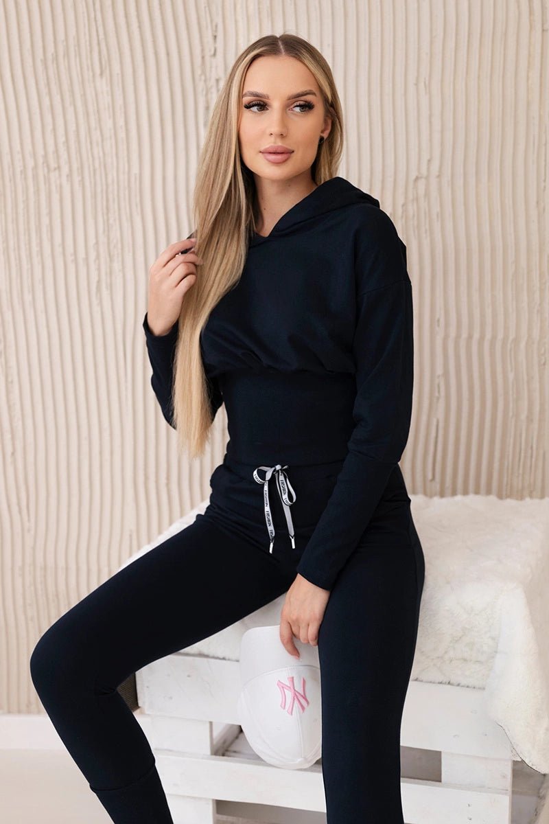 Set blouse + pants 9323 / – Navy blue цвет / color | Lexline Fashion