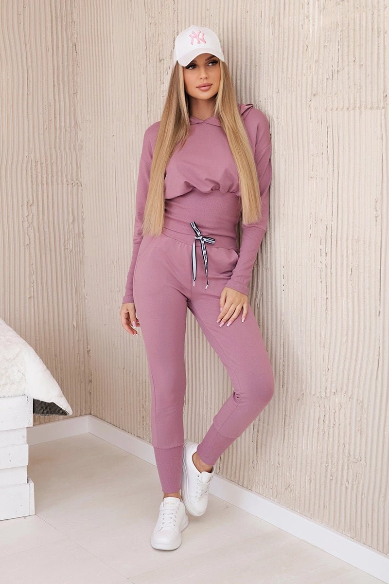Set blouse + pants 9323 / – Pink || Dark цвет / color | Lexline Fashion