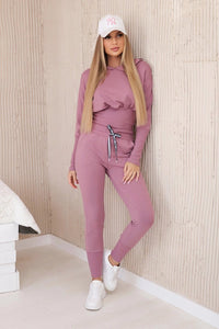 Set blouse + pants 9323 / – Pink || Dark цвет / color | Lexline Fashion