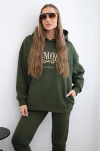Set L'Amour hoodie and pants 9611 / – Camel цвет / color | Lexline Fashion