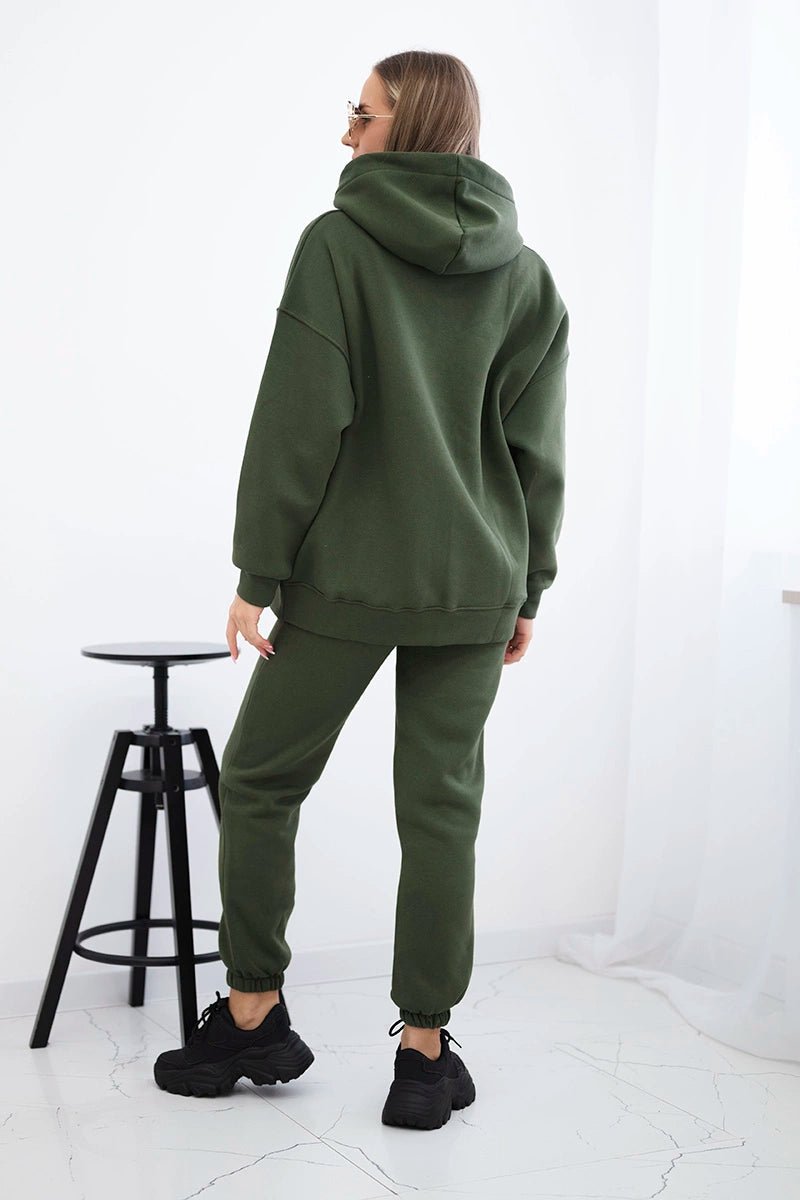 Set L'Amour hoodie and pants 9611 / – Khaki цвет / color | Lexline Fashion