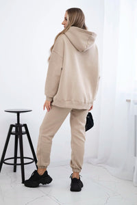 Set L'Amour hoodie and pants 9611 / – Light || Beige цвет / color | Lexline Fashion