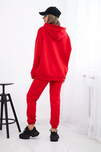 Set L'Amour hoodie and pants 9611 / – Red цвет / color | Lexline Fashion