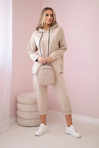 Set Milano hoodie + pants 7036T / – Beige цвет / color | Lexline Fashion