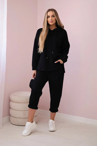 Set Milano hoodie + pants 7036T / – Dark || green цвет / color | Lexline Fashion