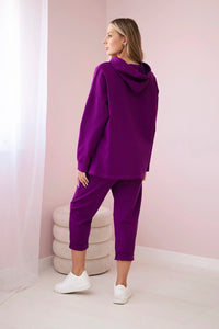 Set Milano hoodie + pants 7036T / – Dark || purple цвет / color | Lexline Fashion