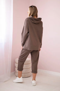 Set Milano hoodie + pants 7036T / – Fango цвет / color | Lexline Fashion