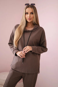 Set Milano hoodie + pants 7036T / – Fango цвет / color | Lexline Fashion