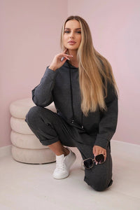 Set Milano hoodie + pants 7036T / – Graphite цвет / color | Lexline Fashion