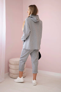 Set Milano hoodie + pants 7036T / – Gray цвет / color | Lexline Fashion