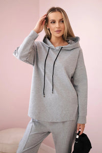 Set Milano hoodie + pants 7036T / – Gray цвет / color | Lexline Fashion