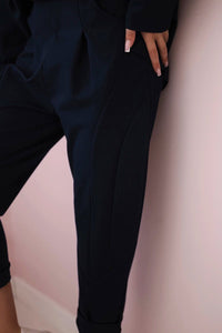 Set Milano hoodie + pants 7036T / – Navy blue цвет / color | Lexline Fashion