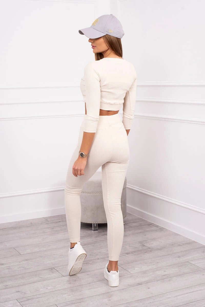 Set of blouse and leggings 9426 / – Light || Beige цвет / color | Lexline Fashion