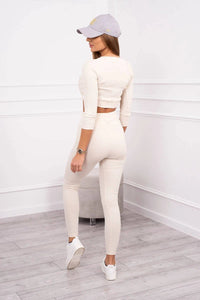 Set of blouse and leggings 9426 / – Light || Beige цвет / color | Lexline Fashion