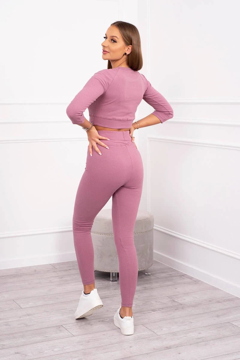 Set of blouse and leggings 9426 / – Pink || Dark цвет / color | Lexline Fashion