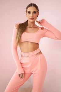 Set of Blouse and Pants 9340 / – Apricot цвет / color | Lexline Fashion