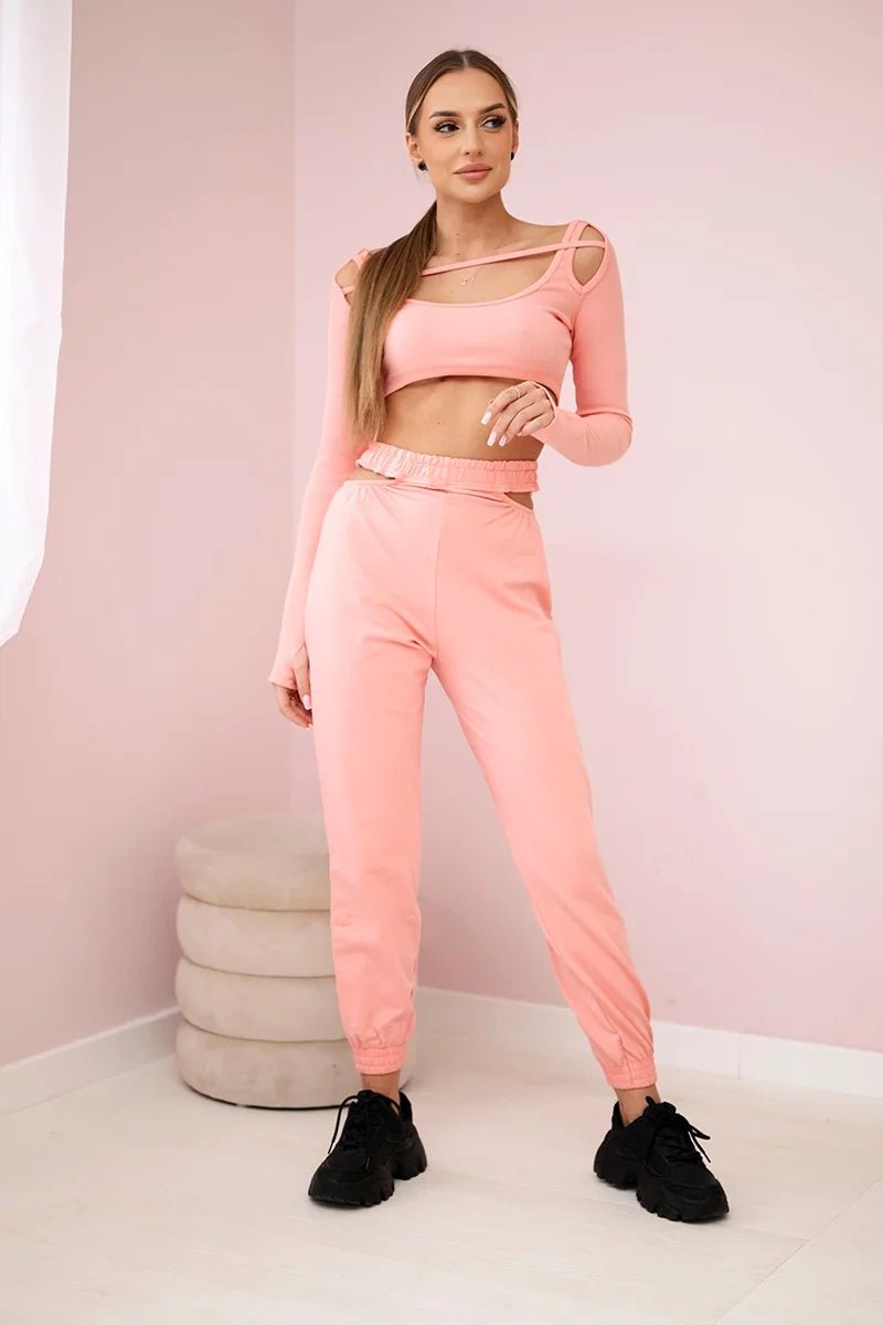 Set of Blouse and Pants 9340 / – Apricot цвет / color | Lexline Fashion
