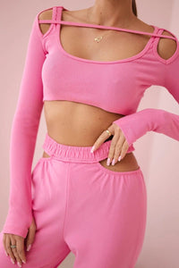 Set of Blouse and Pants 9340 / – Light || Pink цвет / color | Lexline Fashion