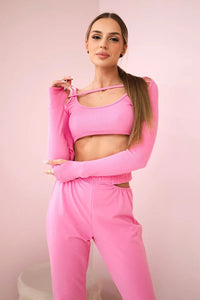 Set of Blouse and Pants 9340 / – Light || Pink цвет / color | Lexline Fashion