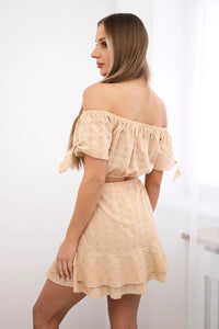 Set of blouse and skirt 9275 / – Beige цвет / color | Lexline Fashion