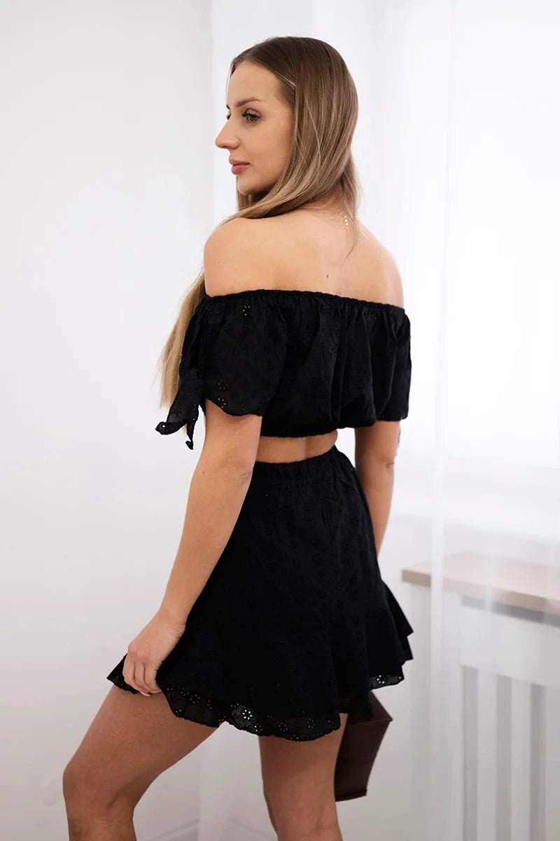 Set of blouse and skirt 9275 / – Black цвет / color | Lexline Fashion