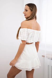 Set of blouse and skirt 9275 / – Ecru цвет / color | Lexline Fashion