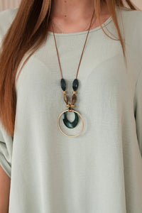Set of blouse + pants with pendant 1025A / – Mint || Dark цвет / color | Lexline Fashion
