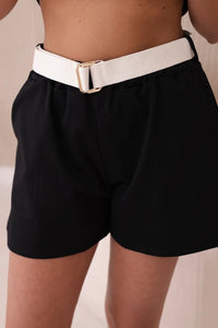 Set of blouse + shorts with a print 6919D / – Black цвет / color | Lexline Fashion