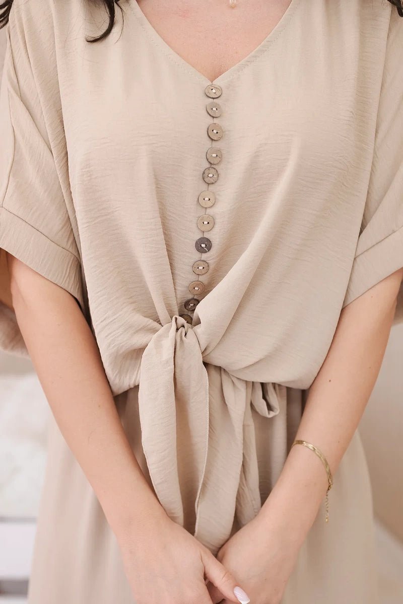 Set of blouse with pants 5963 / – Beige цвет / color | Lexline Fashion