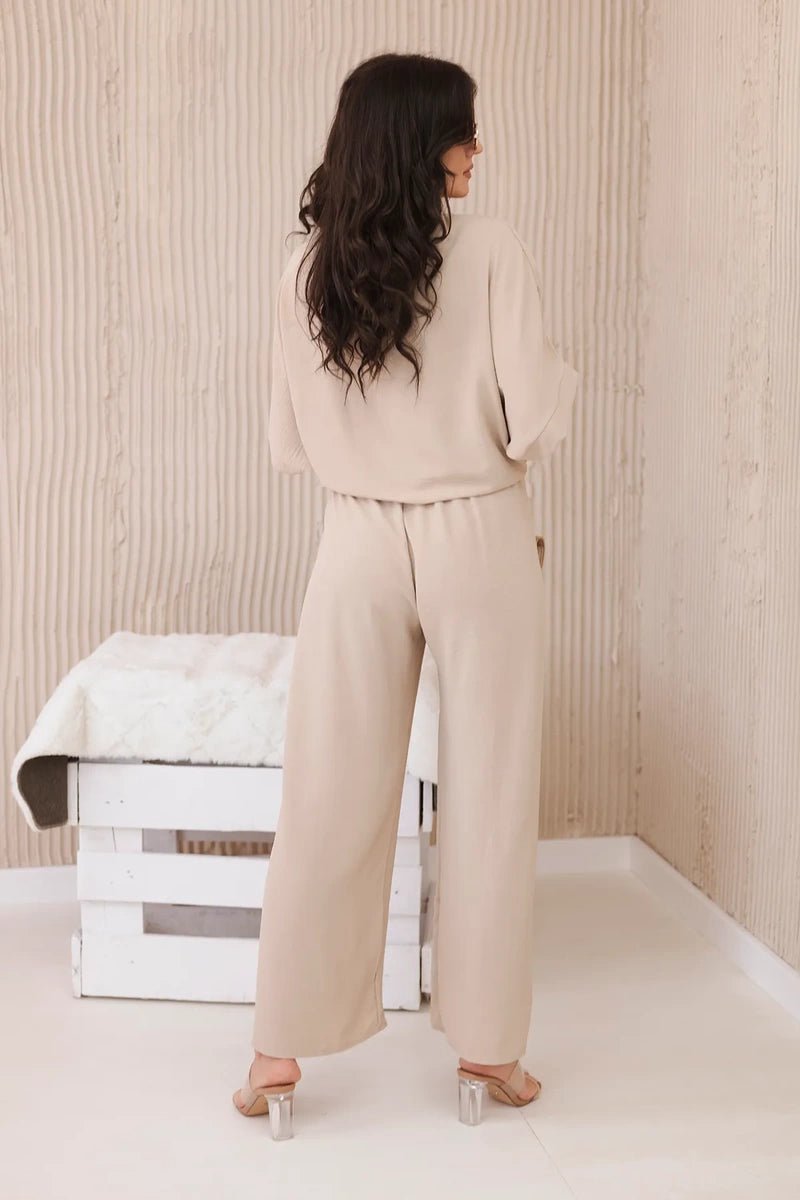 Set of blouse with pants 5963 / – Beige цвет / color | Lexline Fashion
