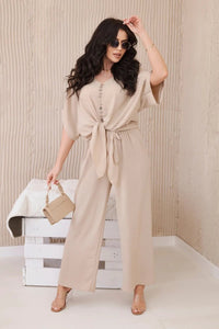 Set of blouse with pants 5963 / – Beige цвет / color | Lexline Fashion