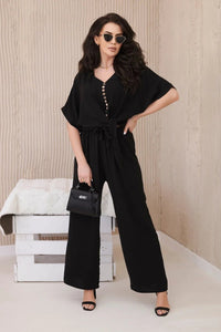 Set of blouse with pants 5963 / – Black цвет / color | Lexline Fashion