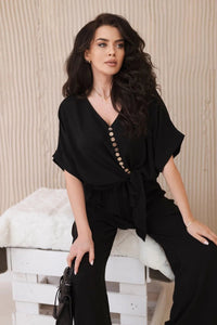 Set of blouse with pants 5963 / – Black цвет / color | Lexline Fashion