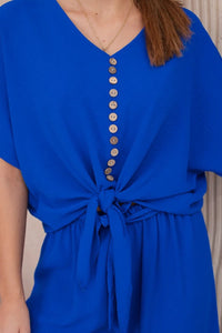 Set of blouse with pants 5963 / – Blue cornflower цвет / color | Lexline Fashion