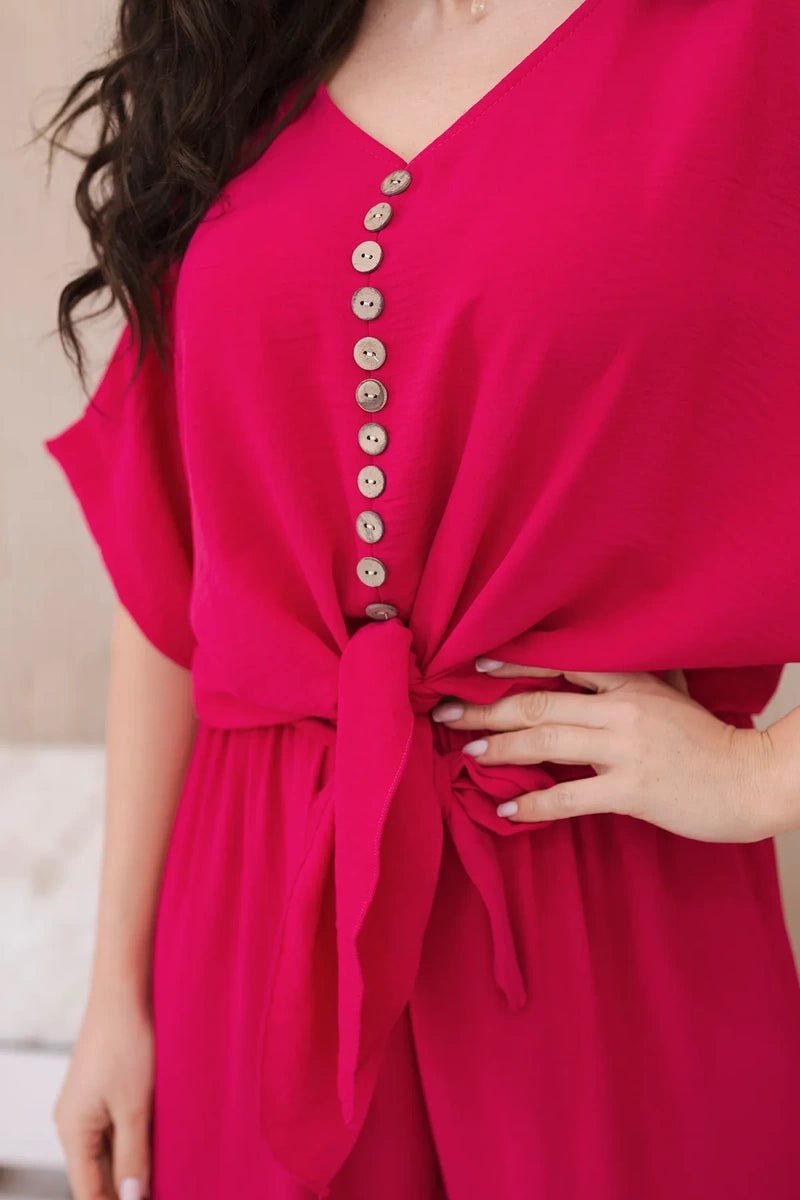 Set of blouse with pants 5963 / – Fuchsia цвет / color | Lexline Fashion