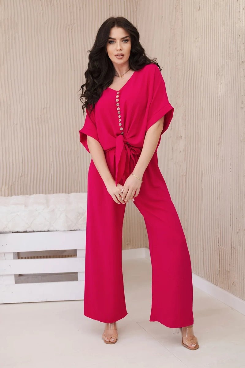 Set of blouse with pants 5963 / – Fuchsia цвет / color | Lexline Fashion