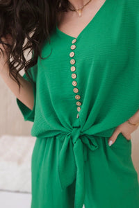 Set of blouse with pants 5963 / – Green цвет / color | Lexline Fashion