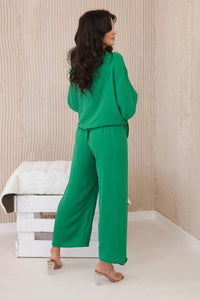 Set of blouse with pants 5963 / – Green цвет / color | Lexline Fashion