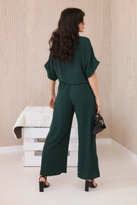 Set of blouse with pants 5963 / – Green || Dark цвет / color | Lexline Fashion