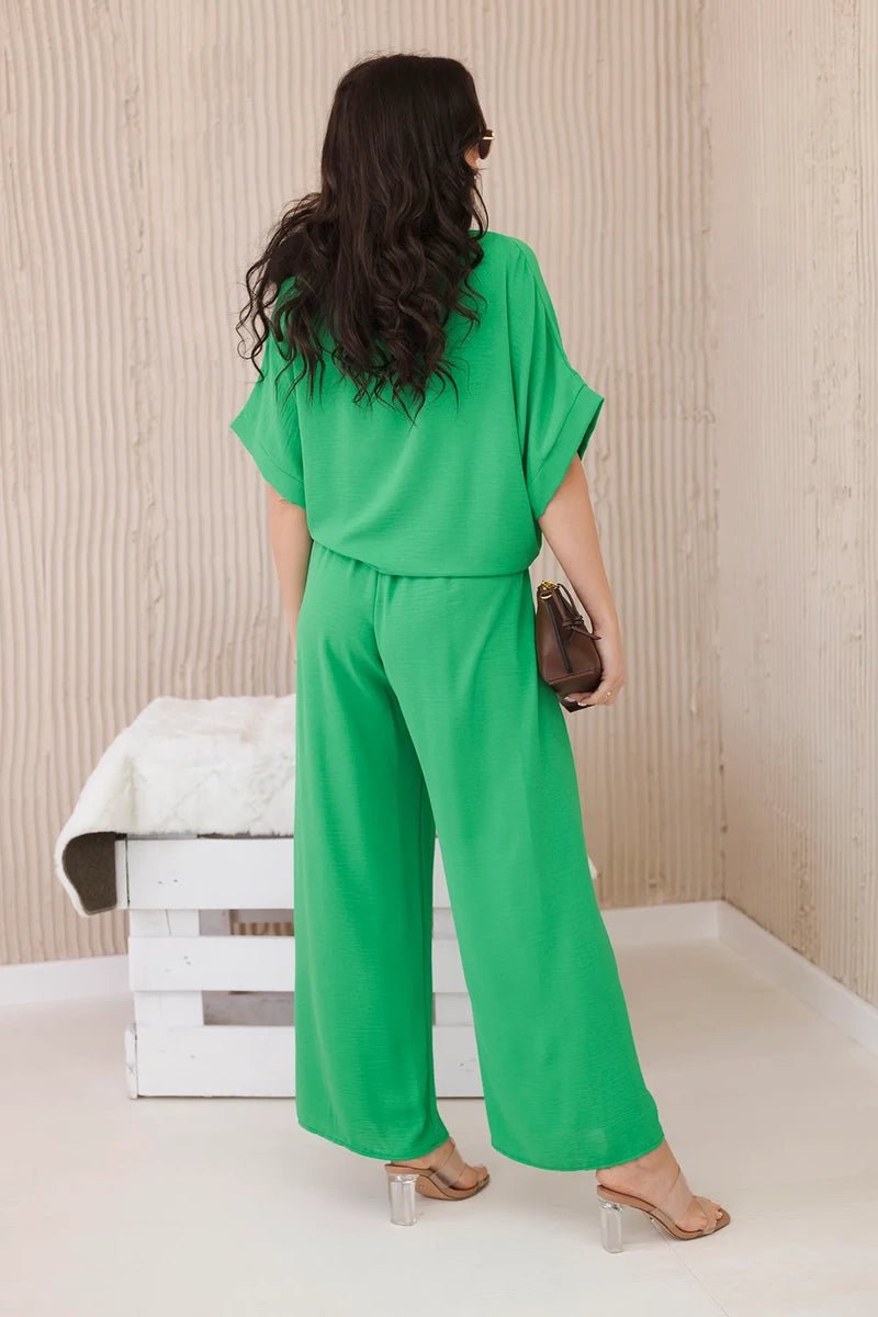 Set of blouse with pants 5963 / – Green || Light цвет / color | Lexline Fashion