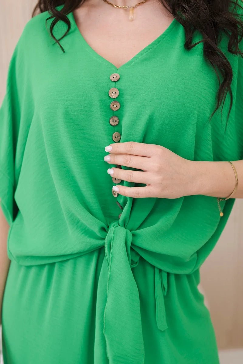 Set of blouse with pants 5963 / – Green || Light цвет / color | Lexline Fashion