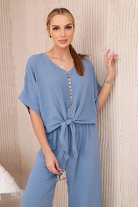 Set of blouse with pants 5963 / – Jeans цвет / color | Lexline Fashion