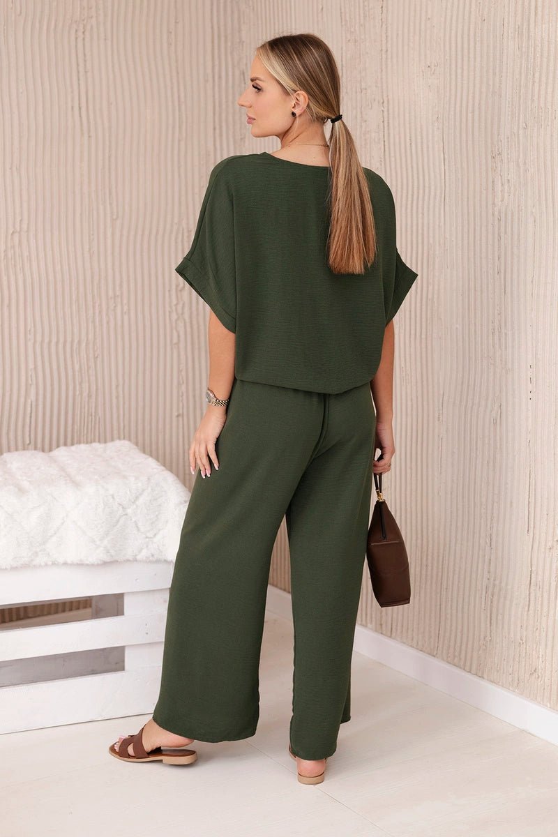 Set of blouse with pants 5963 / – Khaki цвет / color | Lexline Fashion