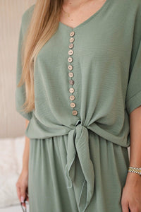 Set of blouse with pants 5963 / – Khaki || Light цвет / color | Lexline Fashion